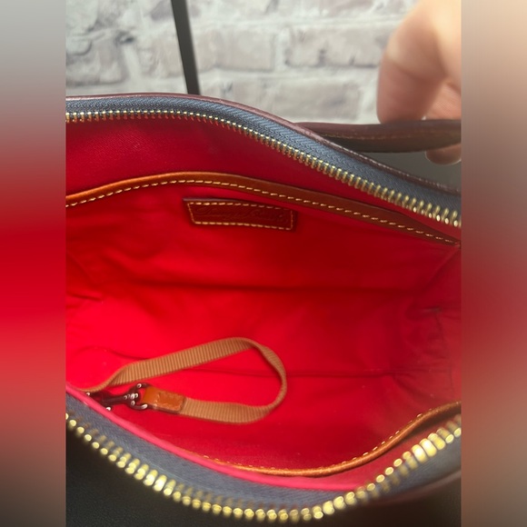 Project Bag Dooney & Bourke Navy and Yellow Shoulder Bag - Picture 7 of 16